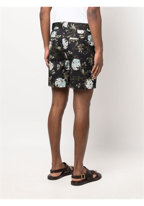 shorts con stampa floreale ERDEM | Shorts | 604MOFG LUCASBLACK/AZURE/OLIVE
